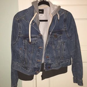 hooded jean jacket